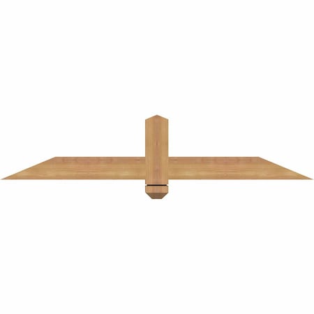 Ekena Millwork Eugene Smooth Timber Gable Bracket, Western Red Cedar, 48"W x 10"H x 3 1/2"D x 3 1/2"F, 5/12 Pitch GBW048X10X0404EUG00SWR